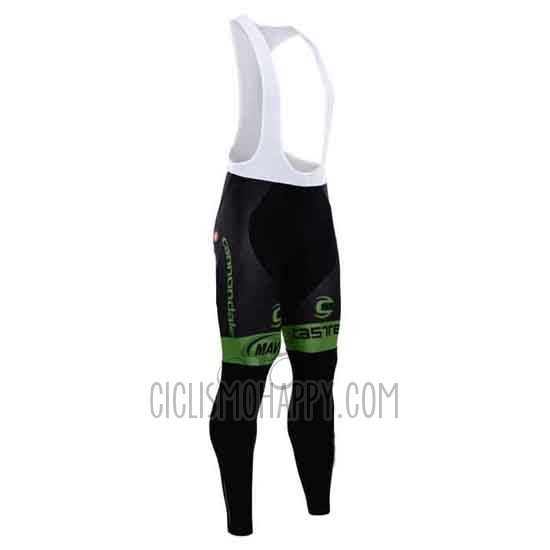 Cannondale Cycling Jersey Bib Tight 2015 Men Long Sleeve Green and Black